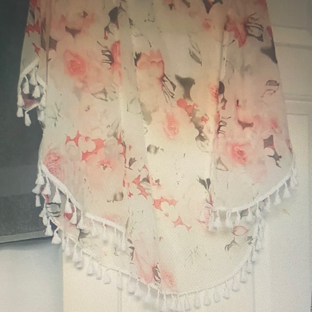 Poncho with Tassels & Sleeves